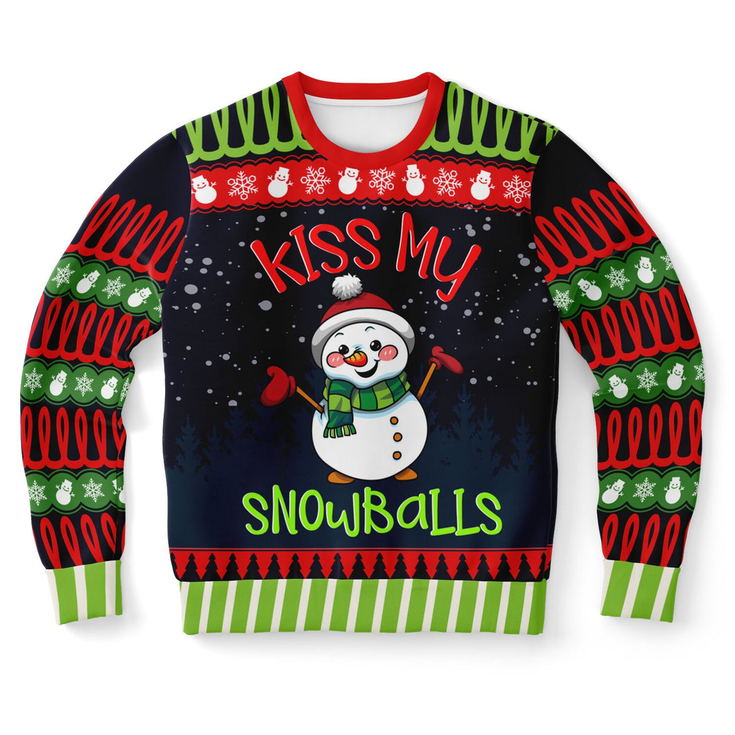 Kiss My Snowballs Snowman Christmas Sweatshirt