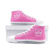 Load image into Gallery viewer, Pink Claddagh High Top Canvas Shoes
