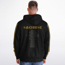 Load image into Gallery viewer, Irish Republic Black-Gold Edition Fleece Lined Hoodie
