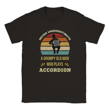 Load image into Gallery viewer, Grump Old Man Accordion T-shirt
