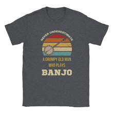 Load image into Gallery viewer, Grumpy Old Man Banjo T-shirt
