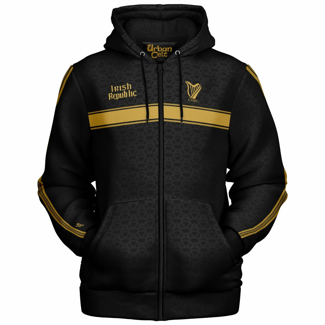 Irish Republic Black-Gold Edition Fleece Lined Hoodie