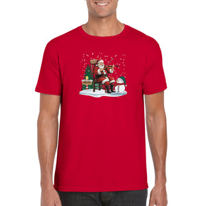 Santa Playing Fiddle T-shirt