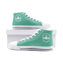 Load image into Gallery viewer, Green-White Claddagh High Tops
