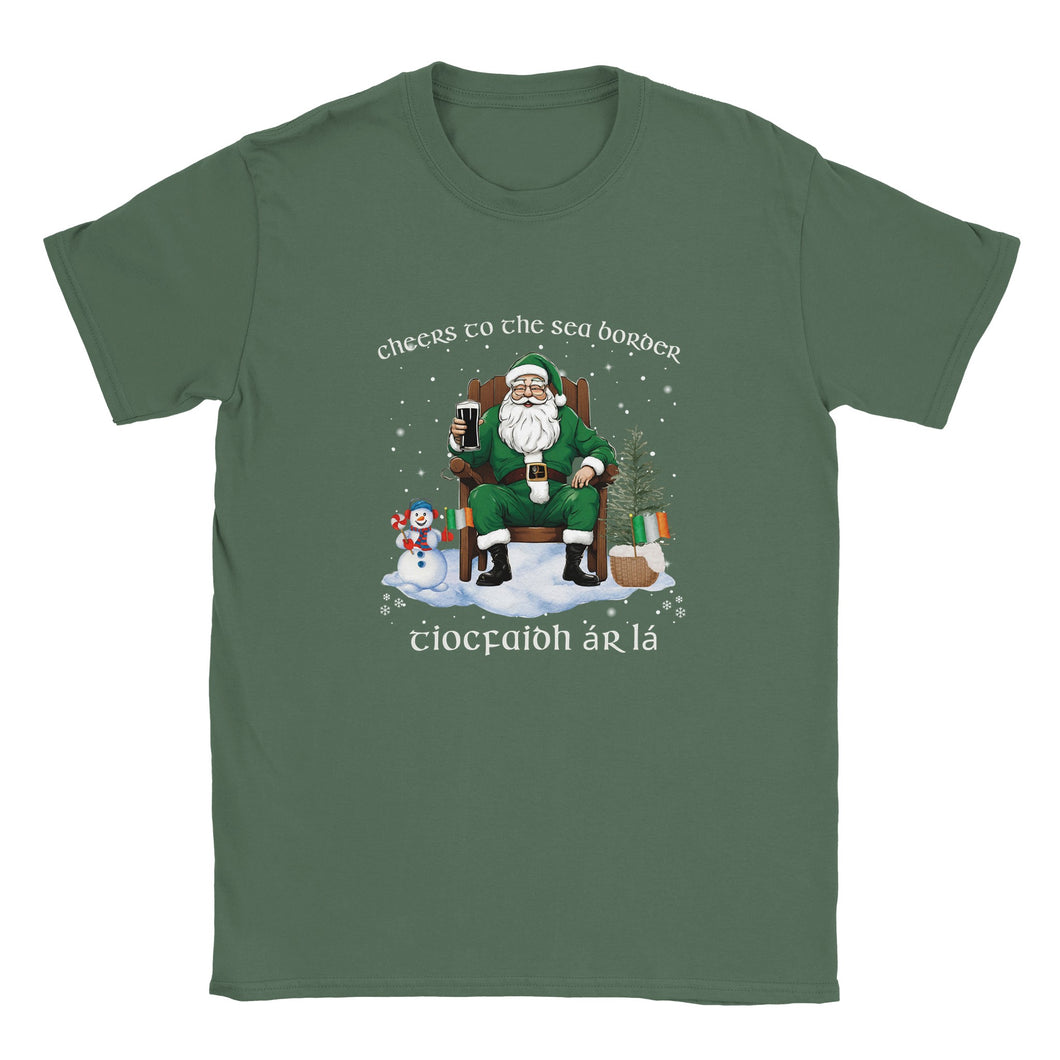 Irish Sea Border Christmas T-shirt