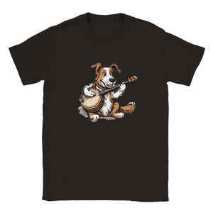 Happy Dog Playing Banjo T-shirt