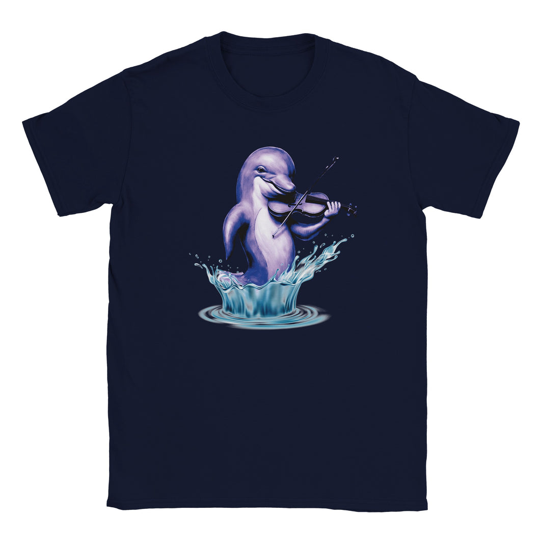 Dolphin Playing The Fiddle Unisex T-shirt