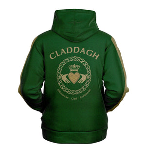 Eternal Claddagh Green-Gold Hoodie