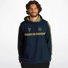 Load image into Gallery viewer, Navy-Gold Claddagh Unisex Hoodie
