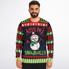 Load image into Gallery viewer, Kiss My Snowballs Snowman Christmas Sweatshirt

