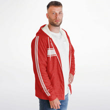 Load image into Gallery viewer, Cork 1916 Red-White Microfleece Ziphoodie
