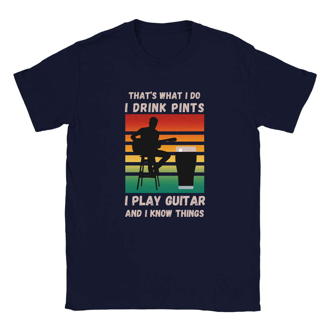 Guitar and Pints Sunset T-shirt