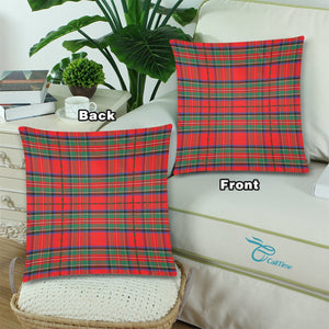 Red Green Tartan Plaid  Pillow Cases 18"x 18"