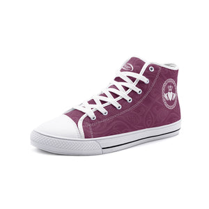 Maroon-White Claddagh High Tops
