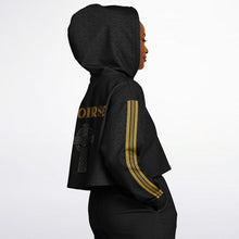 Load image into Gallery viewer, Irish Republic Black-Gold Edition Crop Hoodie
