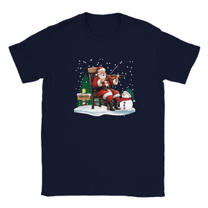 Santa Playing Fiddle T-shirt