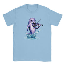 Load image into Gallery viewer, Dolphin Playing The Fiddle Unisex T-shirt
