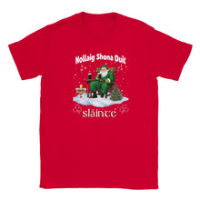 Load image into Gallery viewer, Sláinte Irish Merry Christmas T-shirt
