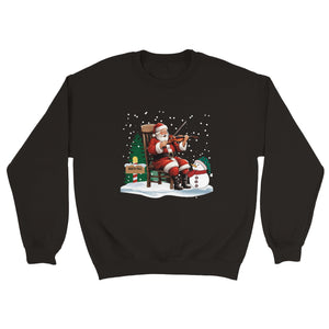 Santa Playing Fiddle Unisex Sweatshirt