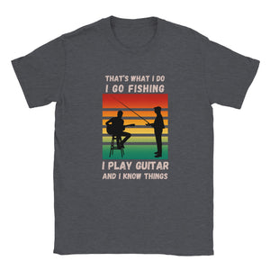 Guitar and Fishing Sunset T-shirt