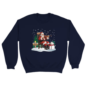 Santa Playing Fiddle Unisex Sweatshirt