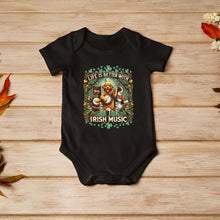 Load image into Gallery viewer, Life is Better with Irish Music Baby Bodysuit
