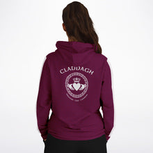 Load image into Gallery viewer, Maroon-White Claddagh Unisex Hoodie
