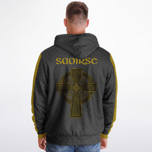 Load image into Gallery viewer, Saoirse Celtic Cross Microfleece Ziphoodie
