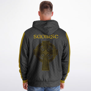 Saoirse Celtic Cross Microfleece Ziphoodie