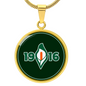 1916 Easter Lily Customizable Pendant Necklace