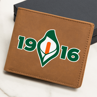 1916 Easter Lily Leather Wallet