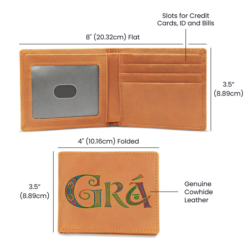 Grá - Irish Love Leather Wallet
