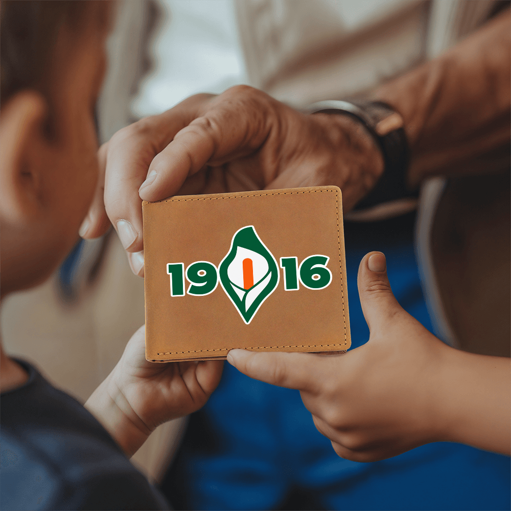 1916 Easter Lily Leather Wallet
