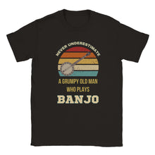 Load image into Gallery viewer, Grumpy Old Man Banjo T-shirt
