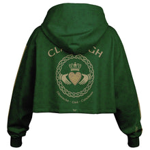 Load image into Gallery viewer, Eternal Claddagh Dance Crop Hoodie

