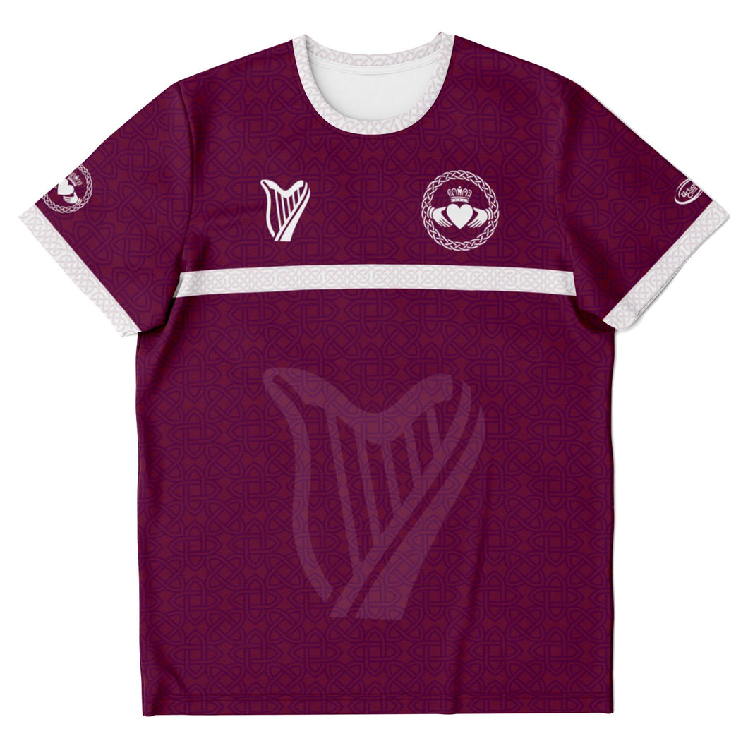 Maroon-White Claddagh Jersey