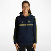 Load image into Gallery viewer, Navy-Gold Claddagh Unisex Hoodie

