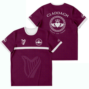 Maroon-White Claddagh Jersey