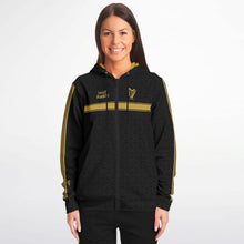 Load image into Gallery viewer, Irish Republic Black-Gold Zip-Up Hoodie
