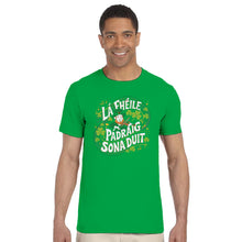 Load image into Gallery viewer, Happy St Patrick&#39;s Day As Gaeilge T-shirt - Urban Celt
