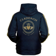 Load image into Gallery viewer, Navy-Gold Claddagh Unisex Hoodie
