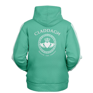 Green-White Claddagh Unisex Hoodie