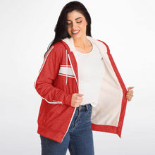 Load image into Gallery viewer, Cork 1916 Red-White Microfleece Ziphoodie
