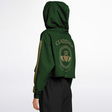 Load image into Gallery viewer, Eternal Claddagh Dance Crop Hoodie
