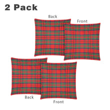 Load image into Gallery viewer, Red Green Tartan Plaid  Pillow Cases 18&quot;x 18&quot;
