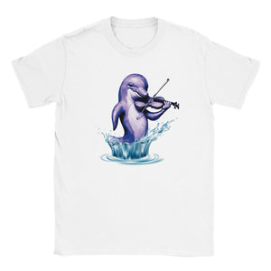 Dolphin Playing The Fiddle Unisex T-shirt