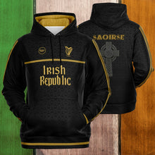 Load image into Gallery viewer, Irish Republic Black-Gold Edition Hoodie
