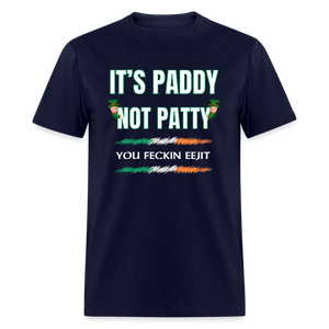 PADDY NOT PADDY FECKIN EEJIT SPOD T-Shirt - navy
