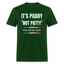 Load image into Gallery viewer, PADDY NOT PADDY FECKIN EEJIT SPOD T-Shirt - forest green
