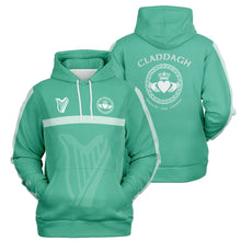 Load image into Gallery viewer, Green-White Claddagh Unisex Hoodie
